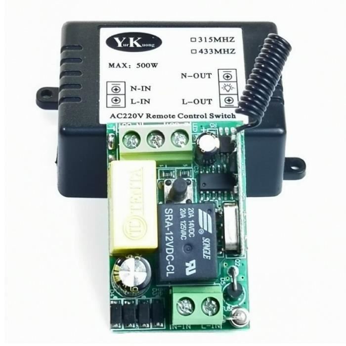 Interrupteur Sans Fil 433MHz – Commande D'Éclairage Universelle SODIAL C6315