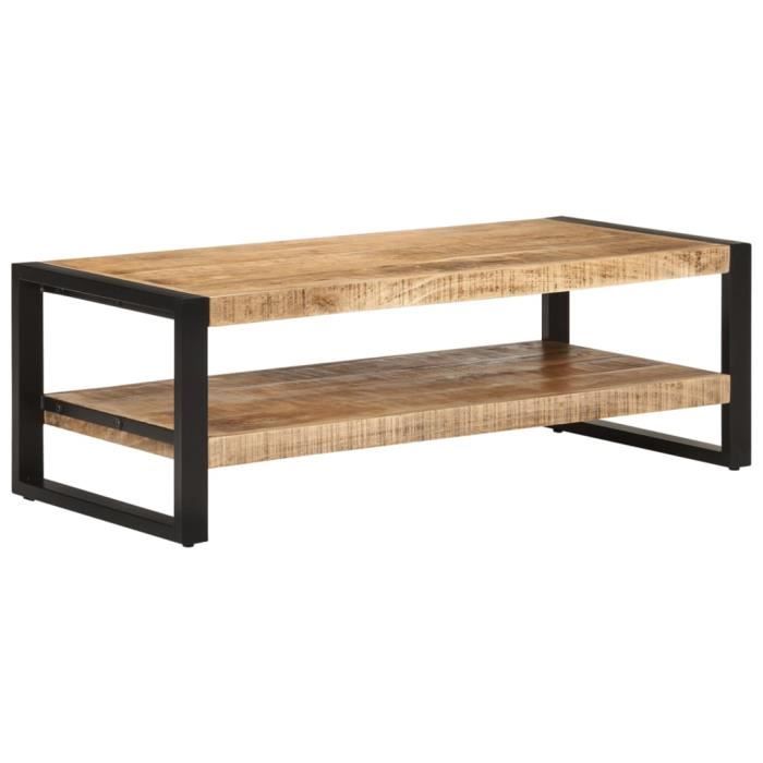 Table basse - ZERODIS - HB042 - Bois de manguier massif - 120x55x40 cm - Salon