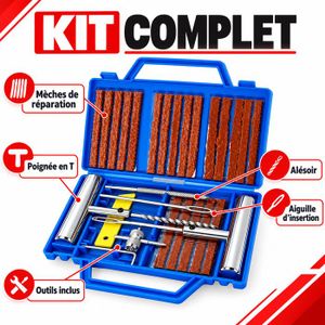 Kit De Réparation Pneu Tubeless De Luxe - 20 Mèches Pour Auto Et Moto