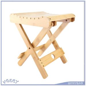 FIVE Tabouret Pliable Bambou 44cm Naturel