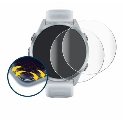 Heioloo 3 Pièces Protection Écran Pour Garmin Forerunner 570, TPU HD Flexible Transparent Protection écran Film [sans Bulles][Qualité Supérieure][Haute Définition] [Non-Verre Trempé