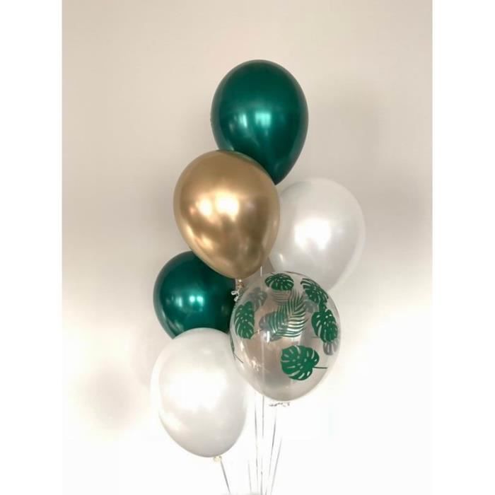 12 Ballons Feuilles De Palmier Vert – Déco Tropicale Pour Fête Plage, Piscine Ou Anniversaire
