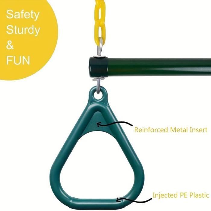 Outsunny – Balançoire agrès vis-à-vis pour enfants – Acier et PP – Âge 3-6 ans – Favorise équilibre et coordination – Installation facile