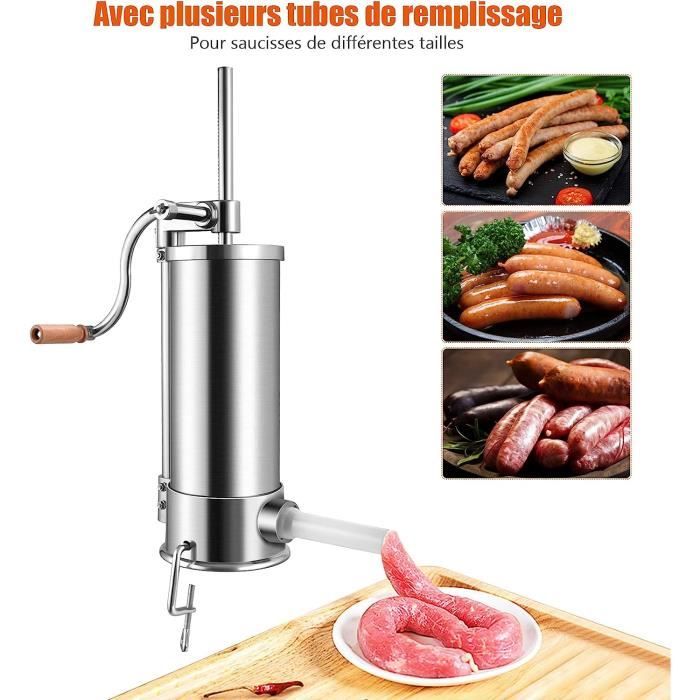 Poussoir à Saucisses Manuel Ergonomique Avec Tube Réutilisable – Idéal Pour Saucisses Maison Faciles Et Rapides