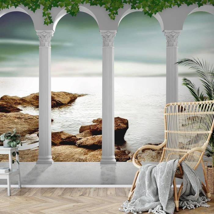 Papier Peint Panoramique Colonnes De Mer 352 X 250 Cm Toison Mur Xxl ...