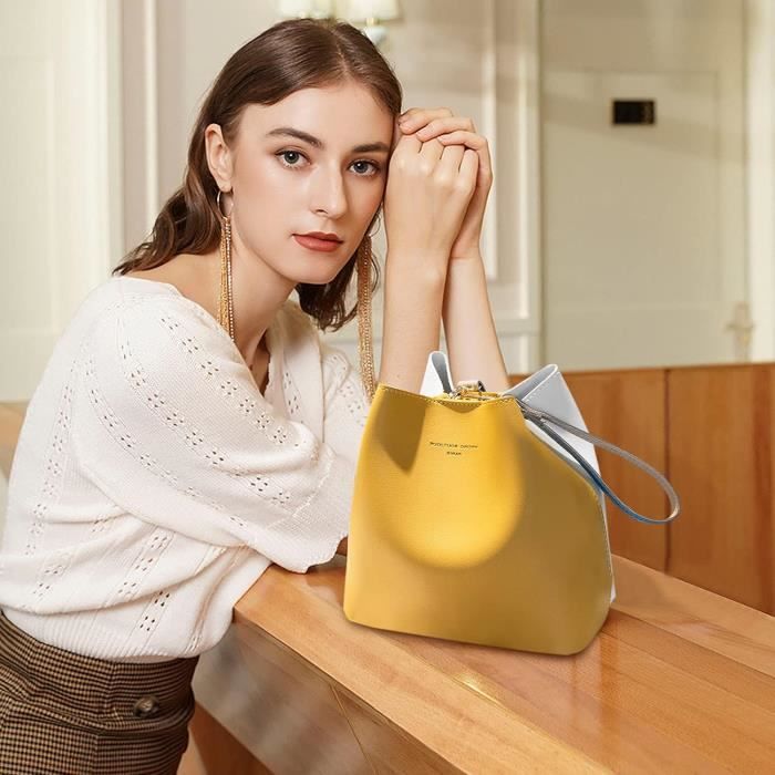 Sacs A Main Femme Mode Sac Epaule Sac A Bandouliere Leger Sac Seau En Pu Cuir Sacs Portes Main Chic Convient Pour Les Achats Cdiscount Bagagerie Maroquinerie