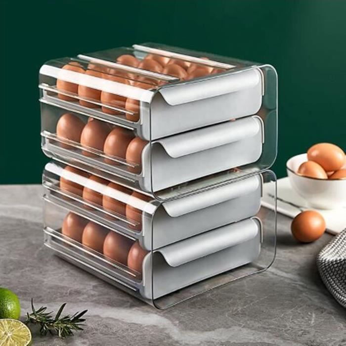 Boîte De Rangement Œufs PP 8 Compartiments - Plateau Réfrigérateur Organisation Cuisine