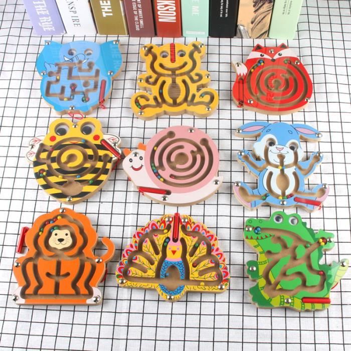 ZERONE Tableau de puzzle de chiffres Planche de Puzzle en bois pour l'apprentissage des nombres