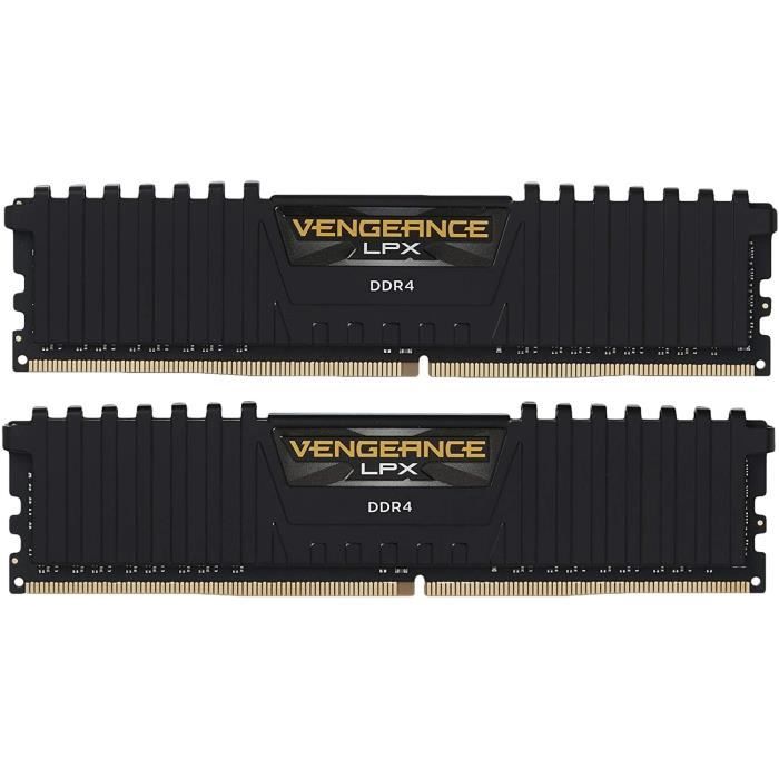 Corsair Vengeance LPX CMK32GX4M2E3200C16 Module de mémoire 32 Go DDR4 3200  MHz, noir