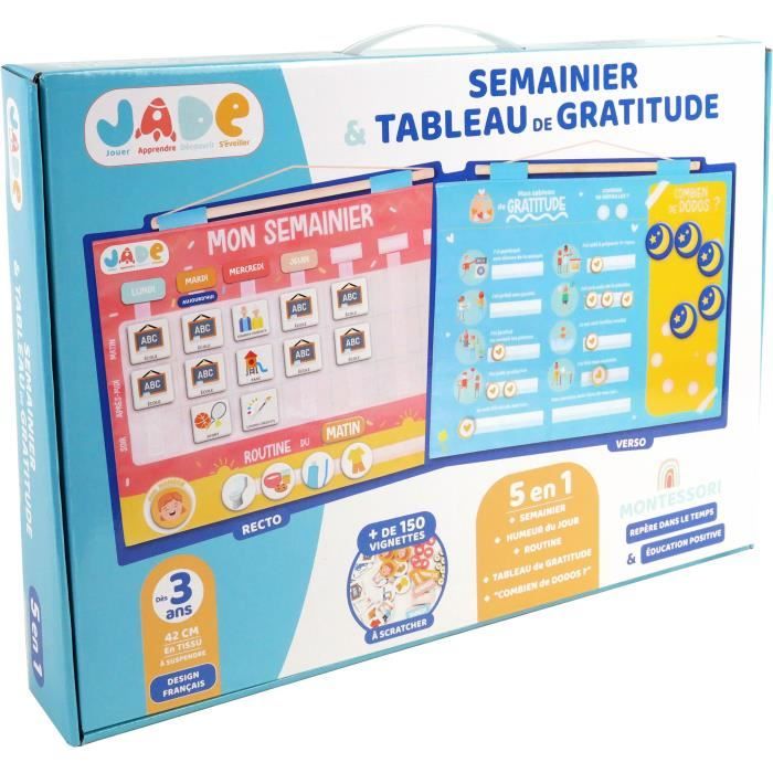 Calendrier Magnétique Enfant O³ - Apprentissage Jours, Mois, Météo, Saisons, En Français, à Partir De 3 Ans