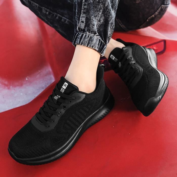 Baskets Sneakers Homme Noir Pointure 39 48 Aere Exterieur Sport Jogging Casual INSFITY Lacets Plat