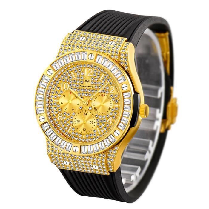 Montre Homme Z Tech Avec Diamants Sur Le Dessus Et Côtés - Reconditionnée