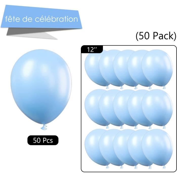 100 ballons colorés avec la pompe bleue,ballons pour fêtes, anniversaire,  cérémonie de mariage, party, ballons de fête de cou - Cdiscount Maison