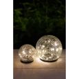 Sphère solaire GALIX - Effet verre brisé - Ø 10 cm - 15 LED blanches-2