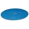 Accueil - Lot de 2 baches Intex pour piscine autoportante 4.57m - Bache solaire + bache de protection Bleu-2
