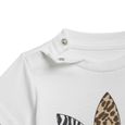 Ensemble de sport mixte Adidas - T-shirt col rond à manches courtes et short à motifs - Blanc-2