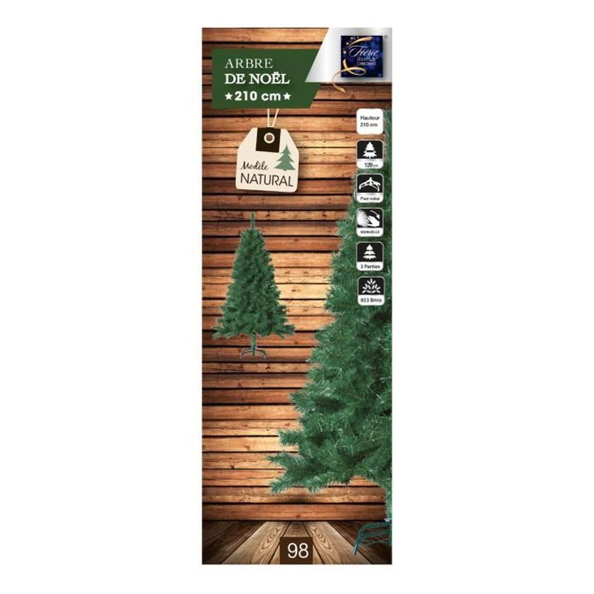 Sapin De Noel Artificiel 2.10 M Sapin De Noel Artificiel 853 Branches Hauteur 2 10 M Vert Cdiscount Maison
