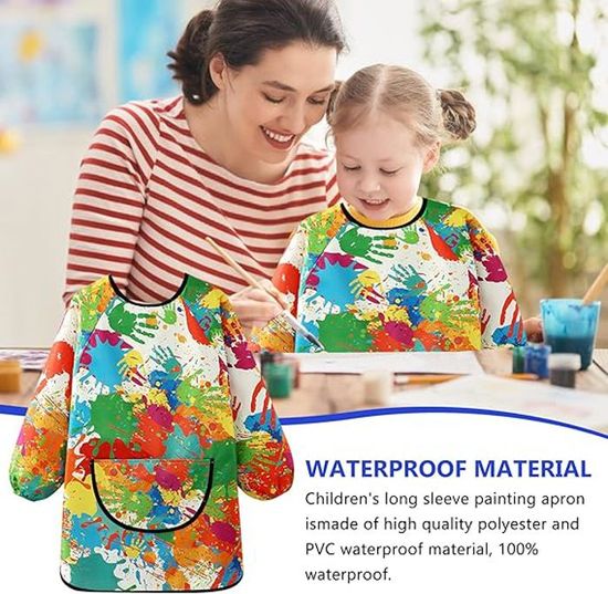 Tablier d'Artiste pour Enfants avec Poches pour Peinture Jardinage Cuisine Pâtisserie Activités Lavables Tablier d'Art pour Garçons Filles Enfant Jeu Tablier d'Artiste pour Enfants avec Poches pour Peinture Jardinage Cuisine Pâtisserie Activités Lavables Tablier d'Art pour Garçons Filles Enfant Jeu