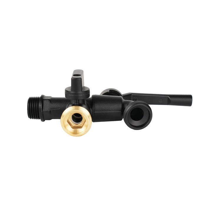 Robinet Jardin Extérieur Double 1,27 Cm Avec Bride Murale - Compatible Tuyau Cuivre Ou Plastique 15mm