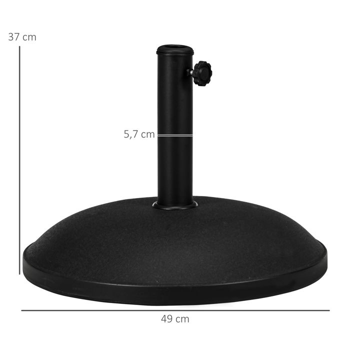 Pieds De Parasol Carr 233 Noir L 25kg Sanifernull