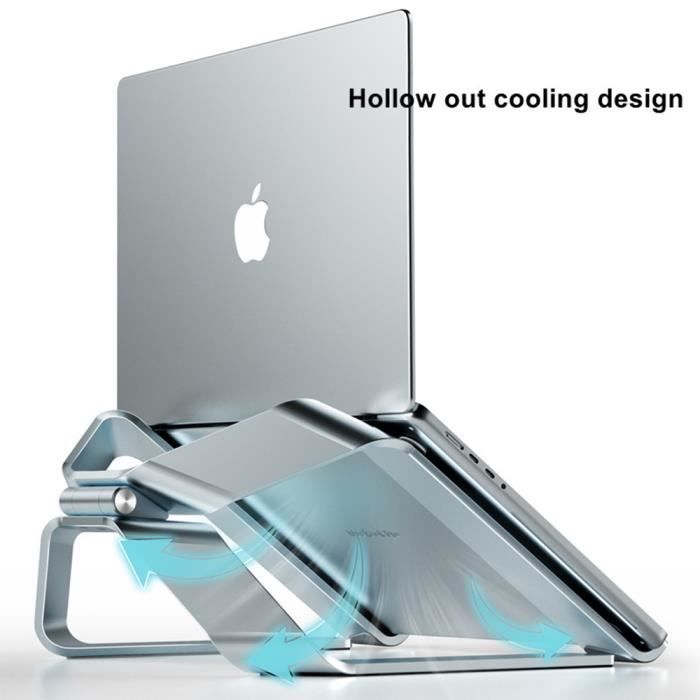 Support Ordinateur Portable avec Ventilateur, Aluminium Hauteur Réglable Support  PC Portable,Compatible avec MacBook, Laptop(10-17) - Cdiscount Informatique