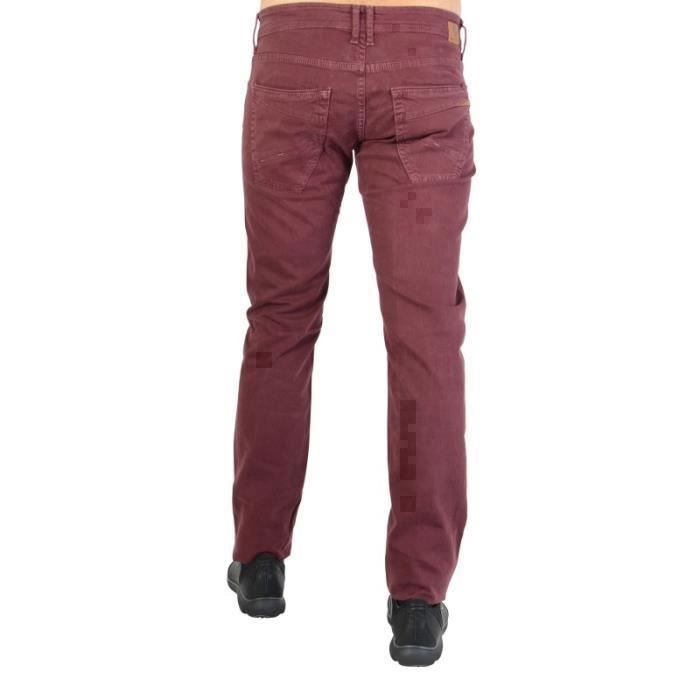 Jean Le Temps des Cerises LTC162 Jean Bordeaux avec dechirures Taille basse Homme Marron Cdiscount Pret a Porter