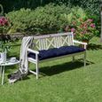 Beautissu Coussin banc Flair BK - Coussin exterieur jardin, terrasse, balcon - 150x50cm Bleu foncé-3
