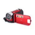 Duokon Caméscope numérique HD Caméscope numérique haute définition Full HD 270 ° Rotation 16X Caméra DV (EU Red)-3