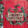 1Pc créatif bois suspendu porte de suspendue de Noël décoration guirlande lumineuse d'exterieur luminaire d'exterieur-3