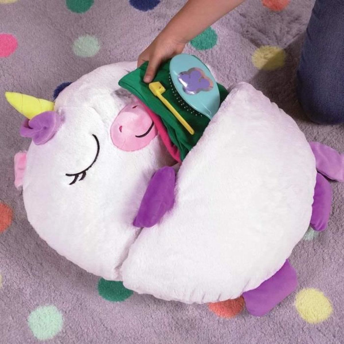 Un Cadeau Surprise pour Les Enfants 135 × 40cm Enfants Jeux Happy Jeu Nap Couverture YLJYST Petit Sac de Couchage Animal de Bande dessinée et Oreiller de Jeu Sac de Couchage Oreiller 2 en 1