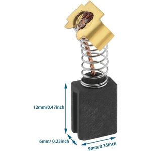Lot De 2 Balais De Charbon 5x5x9 Mm – Parfait Pour Réparer Ta Perceuse Ou Ton Outil électroportatif !