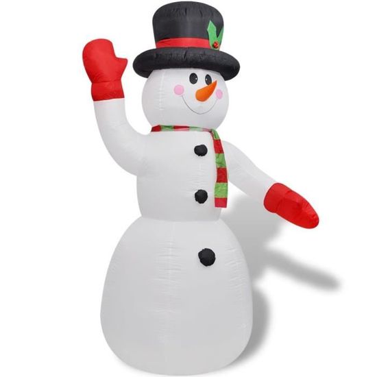 Bonhomme de neige Frosty boule de neige 240 cm DEL éclairé même Aufblasend airbblown