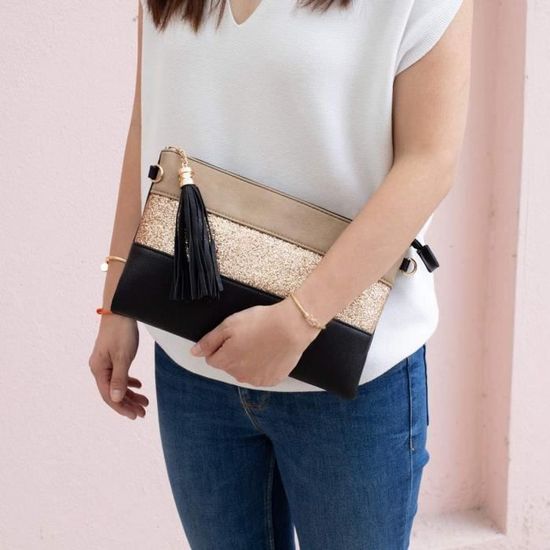Sac avec bande pailletée outlet