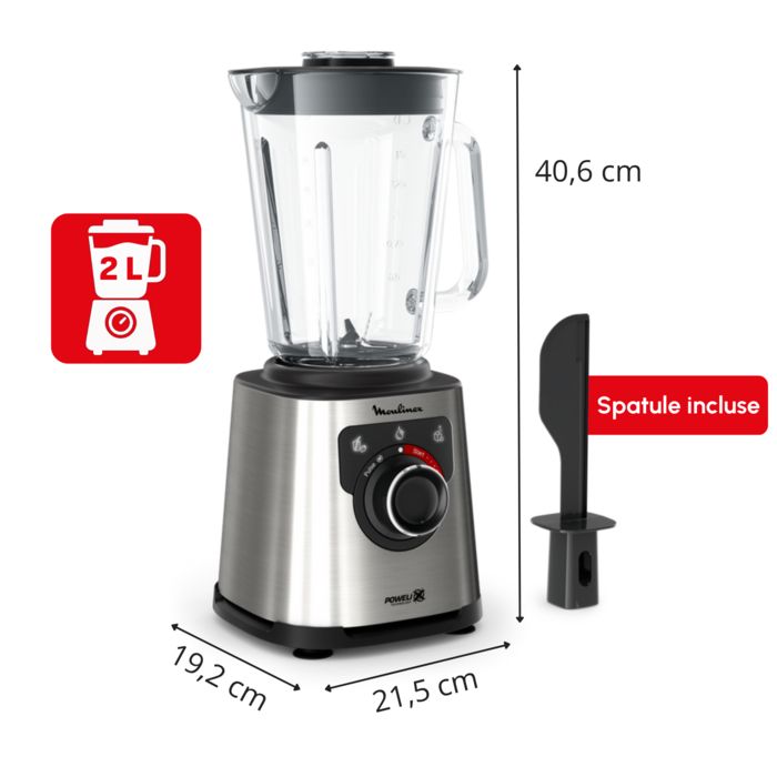 Moulinex PerfectMix Blender haute vitesse, 1200 W, bol L
