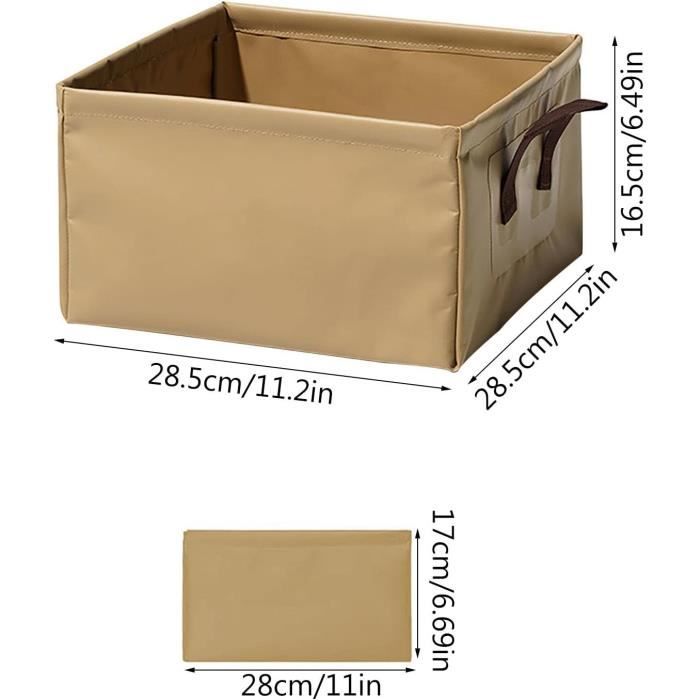 Seau Pliable Carré 13L – Bâche PVC 500D, Léger 260g, Imperméable, Pour Camping, Pêche, Rangement D’eau, Portable