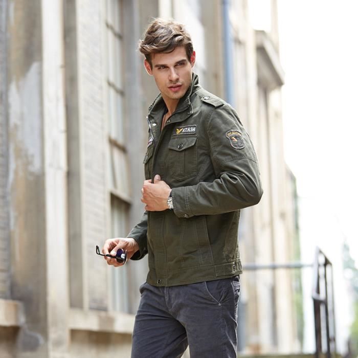 Veste Homme V tement Mascu XS Armee verte 1 Cdiscount Pr t Porter