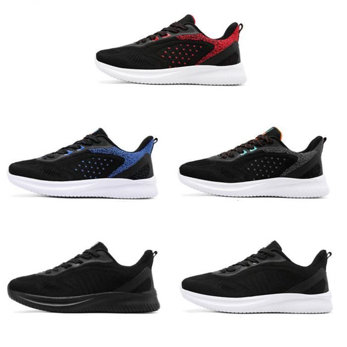 Baskets Sneakers Homme Noir Pointure 39 48 Aere Exterieur Sport Jogging Casual INSFITY Lacets Plat