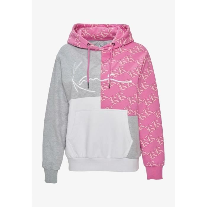 Sweat shirt Femme Karl Kani Signature Old English Block Hoodie 6121483 Gris Cdiscount Pret a Porter