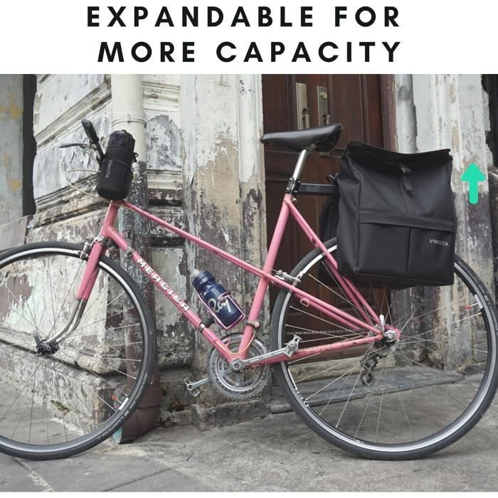 Ensemble Sacoches Vélo Avec Housse Pluie Sacoche Vélo PELLOR 70L étanche - 3 Sacs Pour Porte-bagages Avec Housse Pluie Sacoche Porte-bagages Vélo 70L Polyester