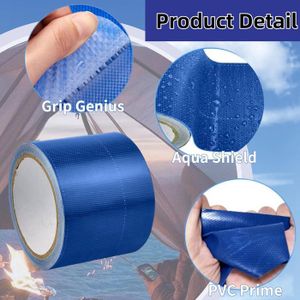 Ruban Adhésif De Réparation WUPSI Pour Bâche - Bleu 10cm X 5m - PVC Résistant - Neuf - Fabriqué En Allemagne