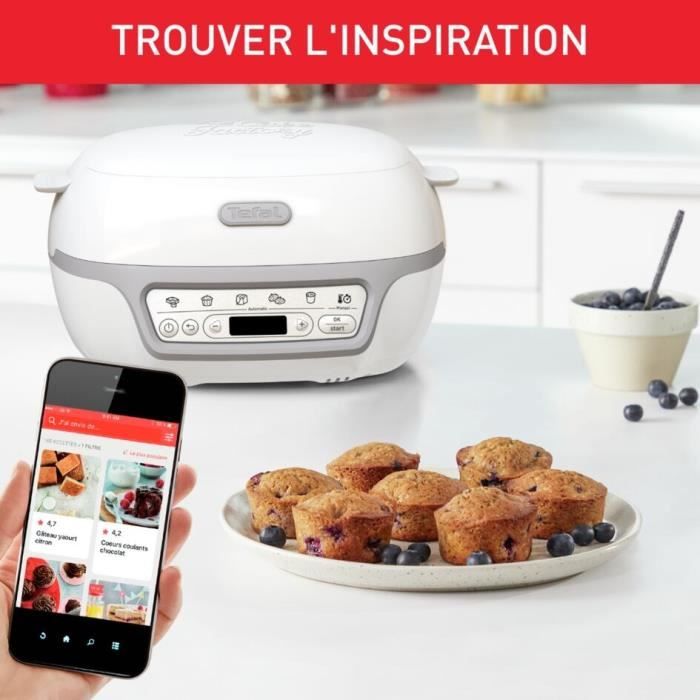 Tefal Machine à gâteaux intelligente, 5 programmes automatiques, 1 mode  manuel, Application recettes gratuite, Compatible avec les moules Tefal