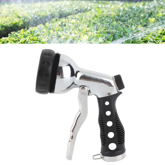 Pistolet D'arrosage Haute Pression Multifonction - Pour Lavage Auto, Jardin, Nettoyage - Poignée Confort Et Buse Réglable - 5