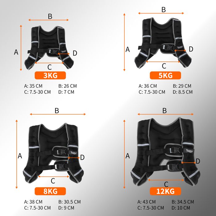 Gilet Lesté Runfast Pro 40 Lb (18 Kg) Noir - Neuf Sous Emballage - Pour Entraînement Et Musculation