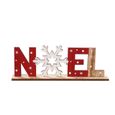 Lettres En Bois Avec Flocon De Neige Boule De Noël Avec Limpression De Table Décoration De Noël Décoration Flocon De Neige