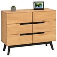 Commode en bois massif 6 tiroirs