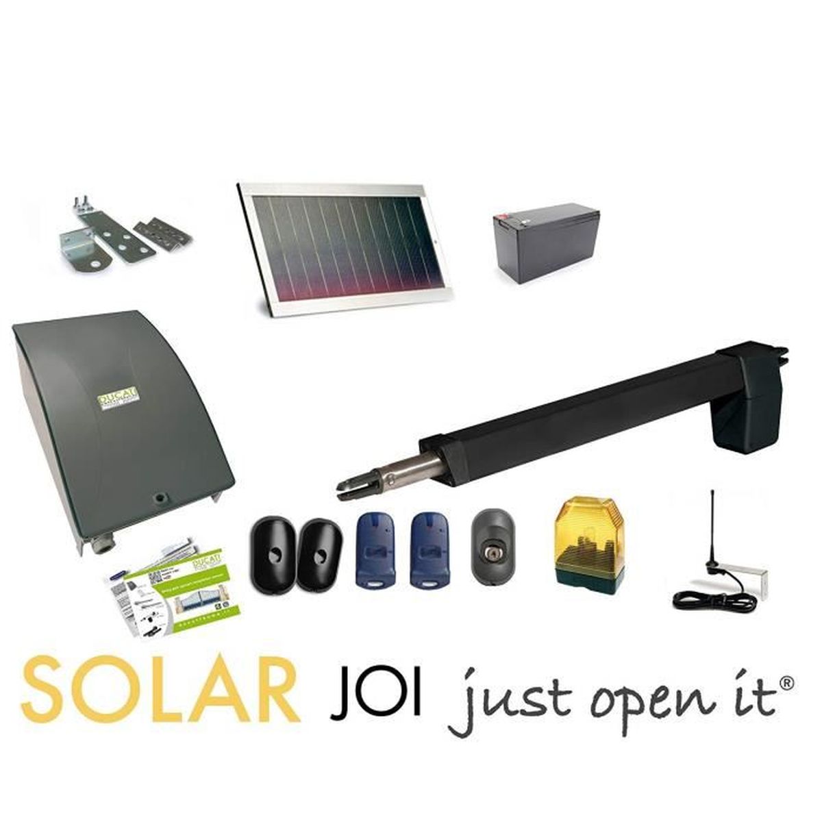 Motorisation Portail Coulissant Solaire Sans Fil HC812-400 SOLAR MONO automatisme kit motorisation DUCATI HOME pour portail battant Solaire 100% sans fil ouvre portail [Classe énerg - Cdiscount Bricolage