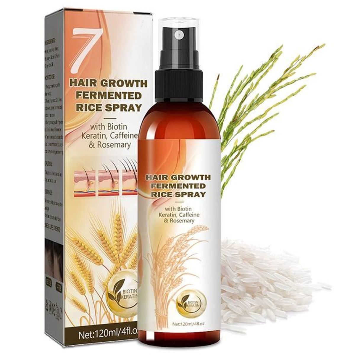 Fermented Rice Water for Hair Growth, Hair Growth Spray Treatment,Hair