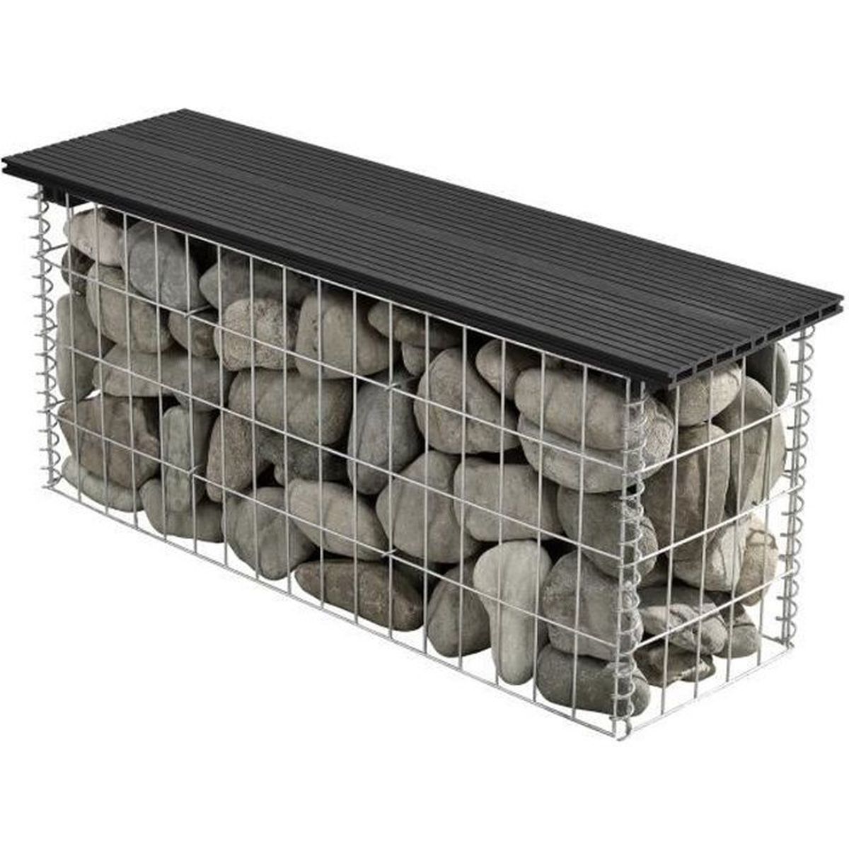 Wpc Banc Du Jardin Gabion Noir Achat Vente Pierre Gabion Pierre Wpc Banc Du Jardin Cdiscount