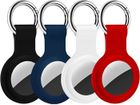 YNKKVRE Coque pour AirTags, porte-clés en silicone pour bagages et colliers d'animaux, lot de 4.