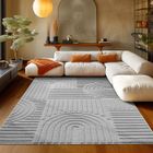 TAPISWORLD Teppium Tapis de Salon et Chambre à Poils Bouclés Gris 120 x 170 cm style bohème scandinave tapis décoratif